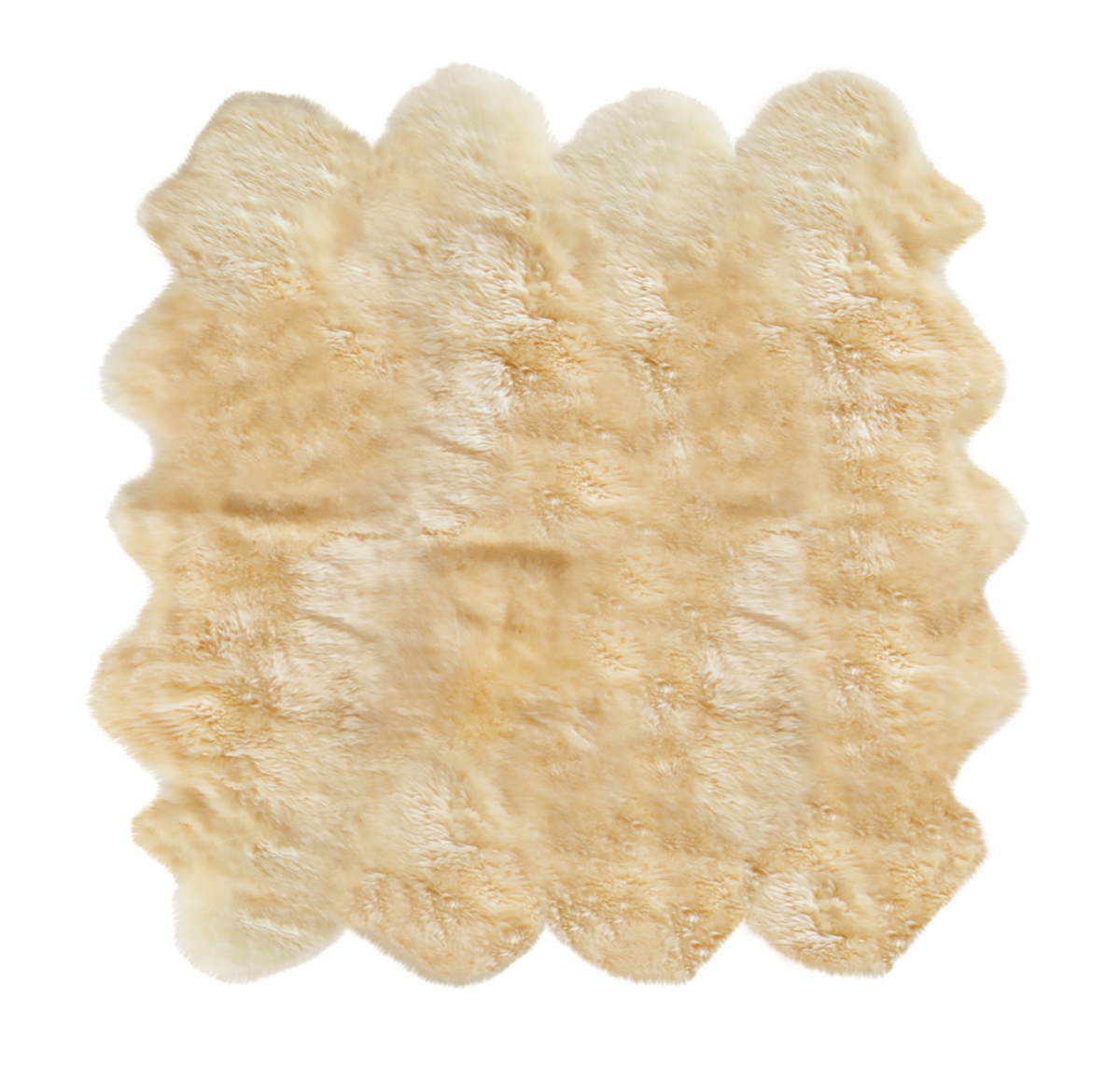 Picture of HomeRoots 544286 6 x 7 ft. Gold Sheepskin Handmade Area Rug