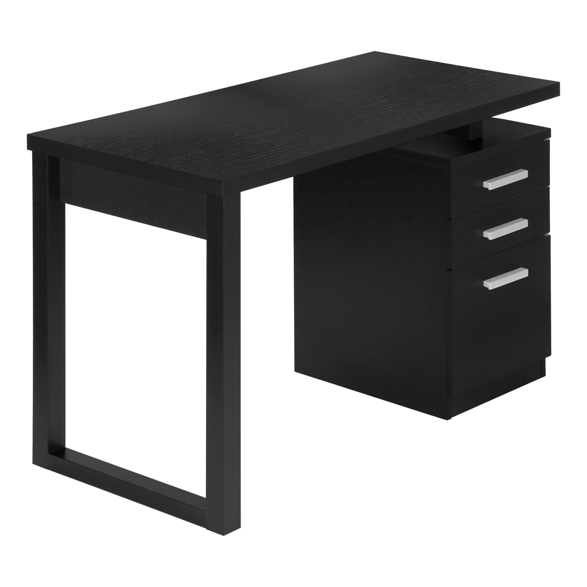 489924 47 in. Computer Desk with Three Drawers, Black