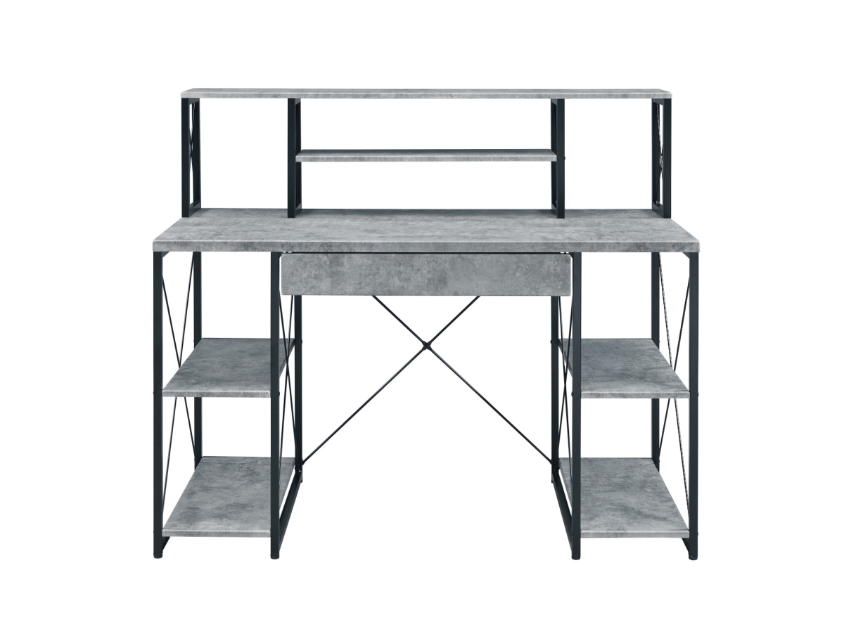 491448 47 in. Computer Desk, Gray & Black