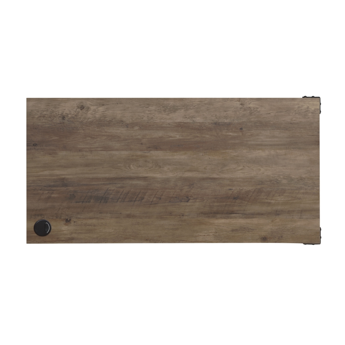 48 in. L Shape Writing Desk, Brown & Black