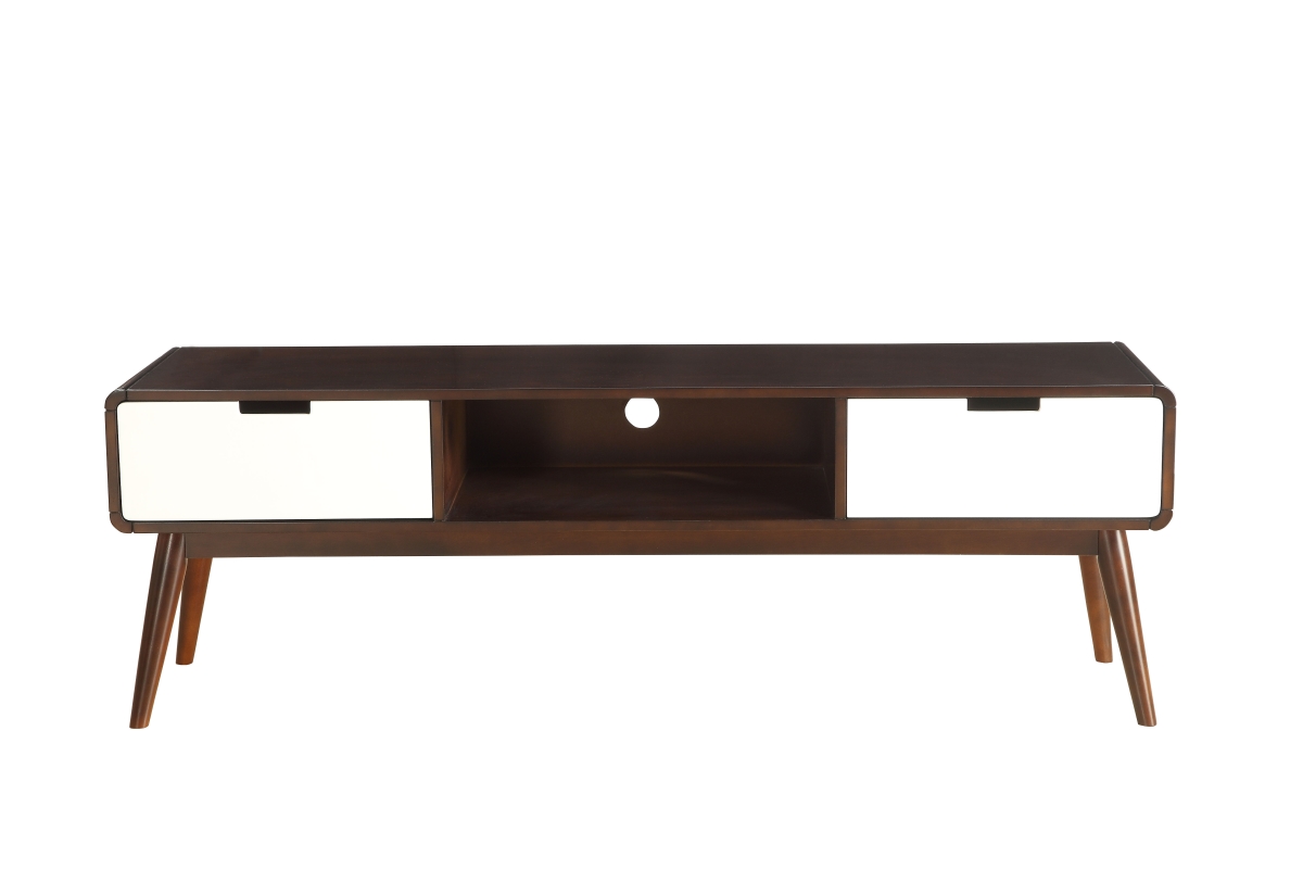 Picture of Home Roots Furniture 286390 19 x 59 x 16 in. MDF & Wood Veneer TV Stand - Espresso & White