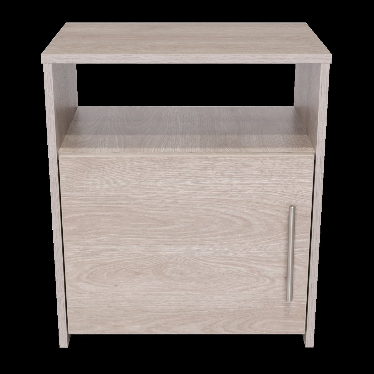 23 in. Faux Wood Nightstand with Storage, Gray