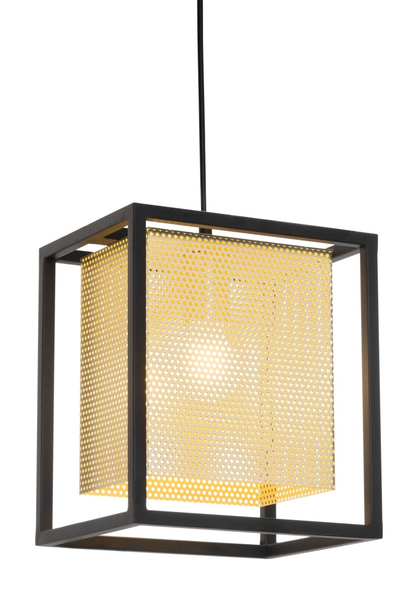 Picture of HomeRoots 524178 Geometric Metal Ceiling Light&#44; Gold & Black