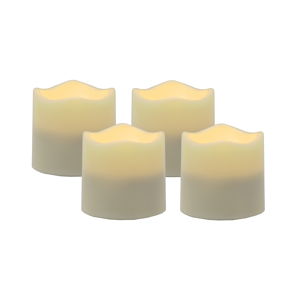 Flameless Tealight Candle, Ivory - Set of 4