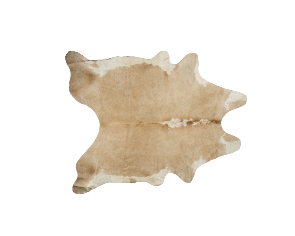 5 x 7 ft. Cowhide Hand Knotted Novelty Area Rug, Brown & White