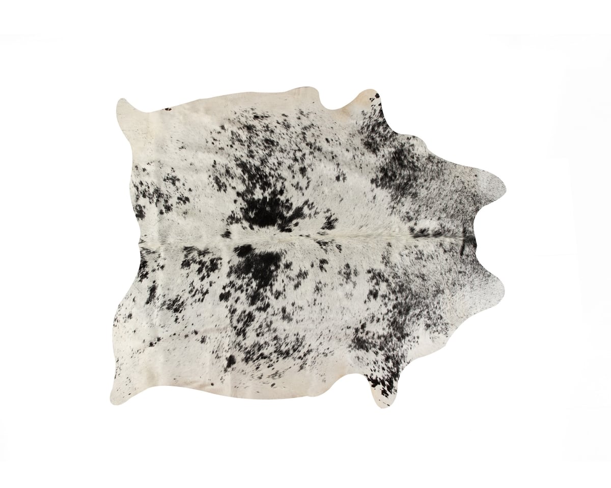 5 x 7 ft. Cowhide Hand Knotted Novelty Area Rug, Black & White