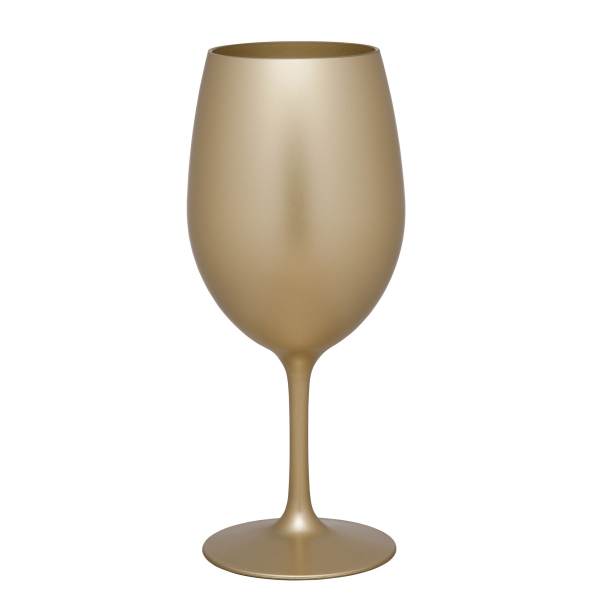 Picture of HomeRoots 521113 Acrylic Stemmed All Purpose Wine Glass, Gold - Set of 4