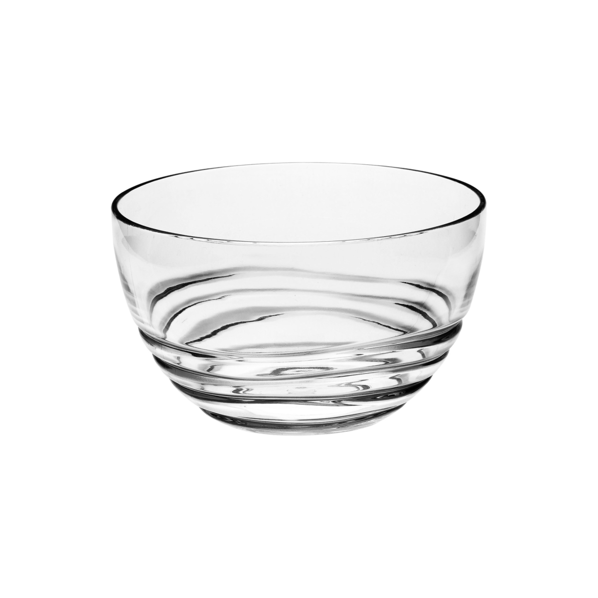 Picture of HomeRoots 520891 Round Swirl Acrylic Service for Four Bowl Set, Clear - 4 Piece