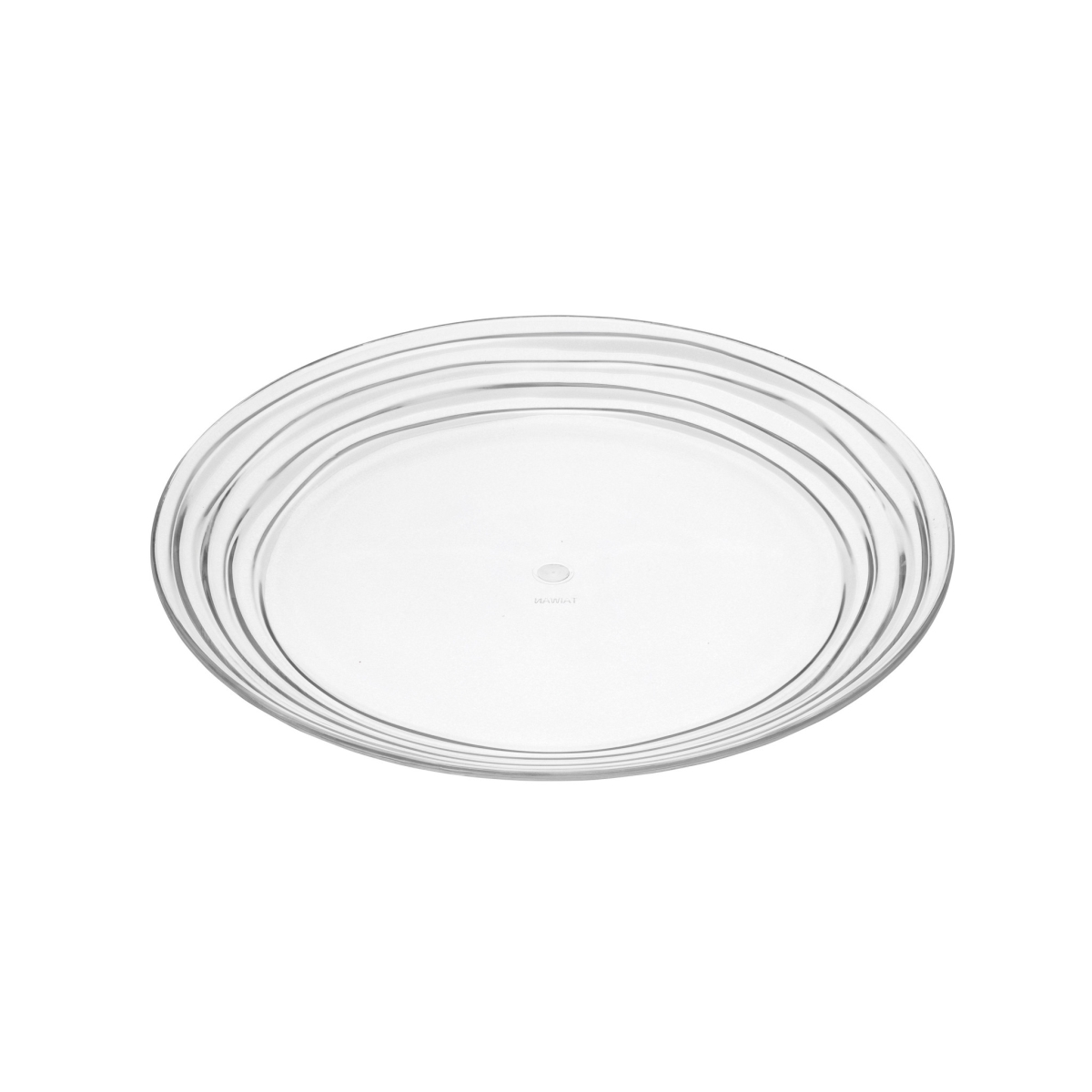 Picture of HomeRoots 520895 Round Swirl Acrylic Service for Four Salad Plate Set, Clear - 4 Piece