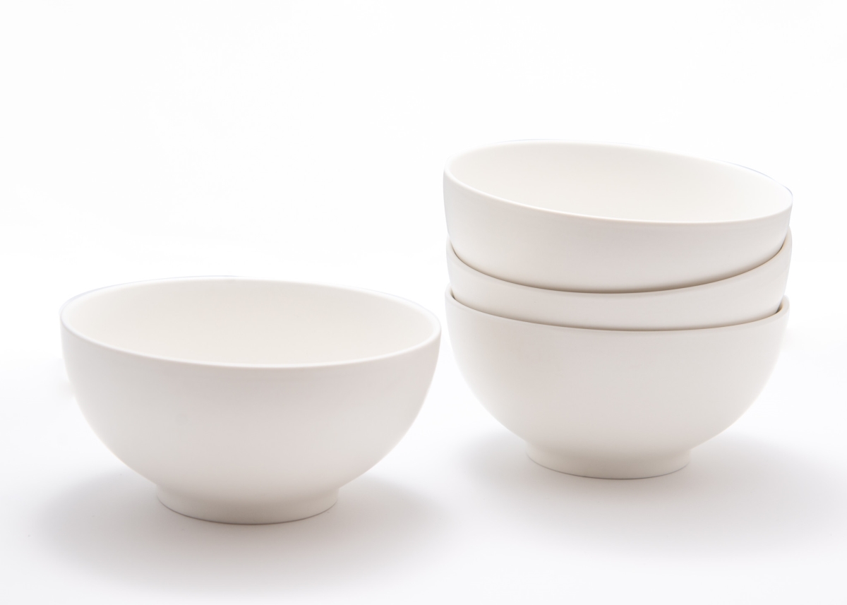 Picture of HomeRoots 483502 Porcelain Service for Four Bowl Set, White - 4 Piece