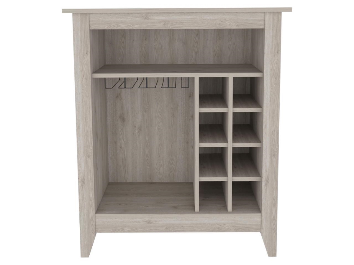 478380 Bar Cart with Wine Storage, Light Gray