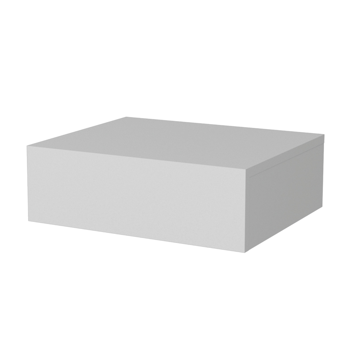 5 in. One Drawer Faux Wood Floating Nightstand, White