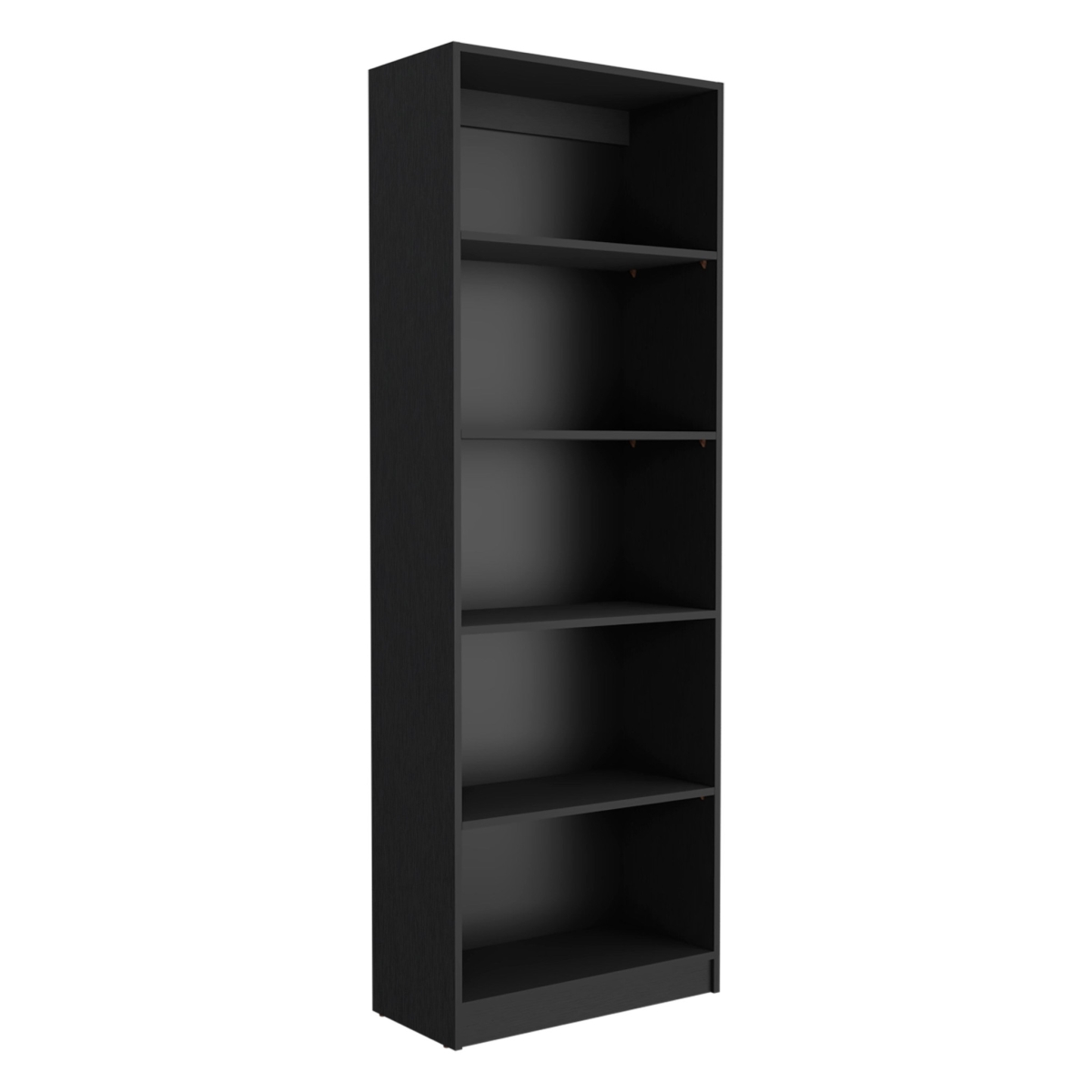 546343 71 in. Five Tier Bookcase, Black