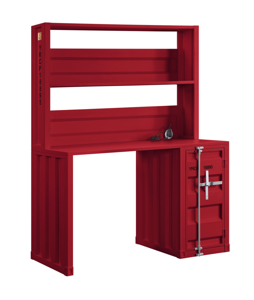 491387 47 in. Iron Writing Desk, Red
