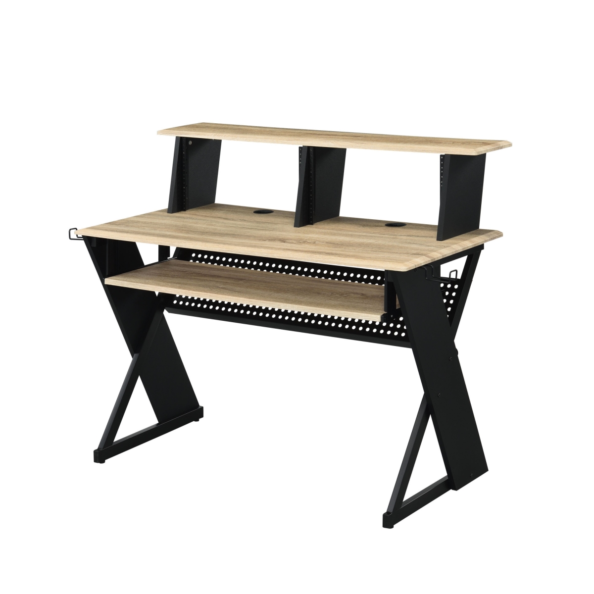 47 in. Computer Desk, Natural & Black