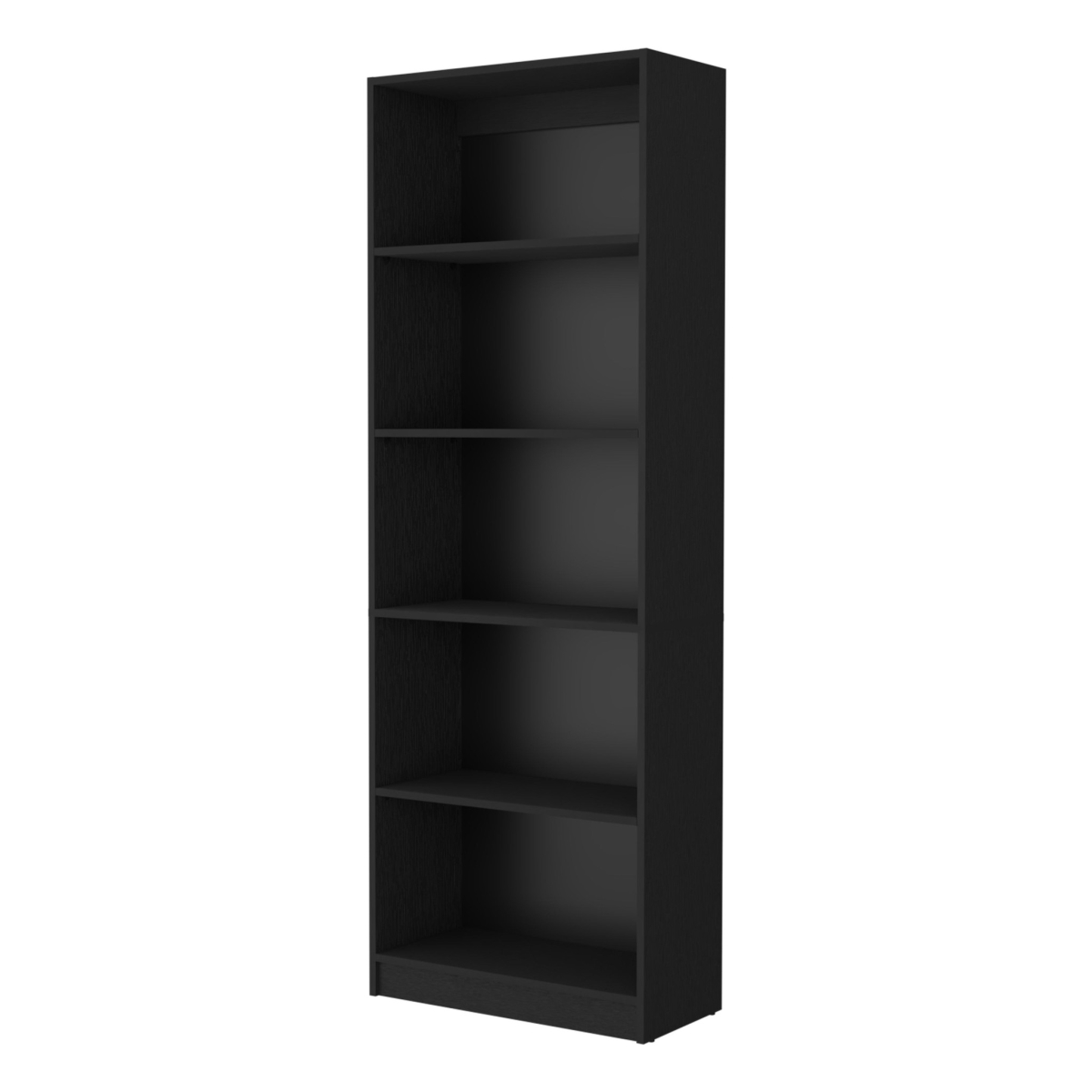 546187 71 in. Five Tier Bookcase, Black
