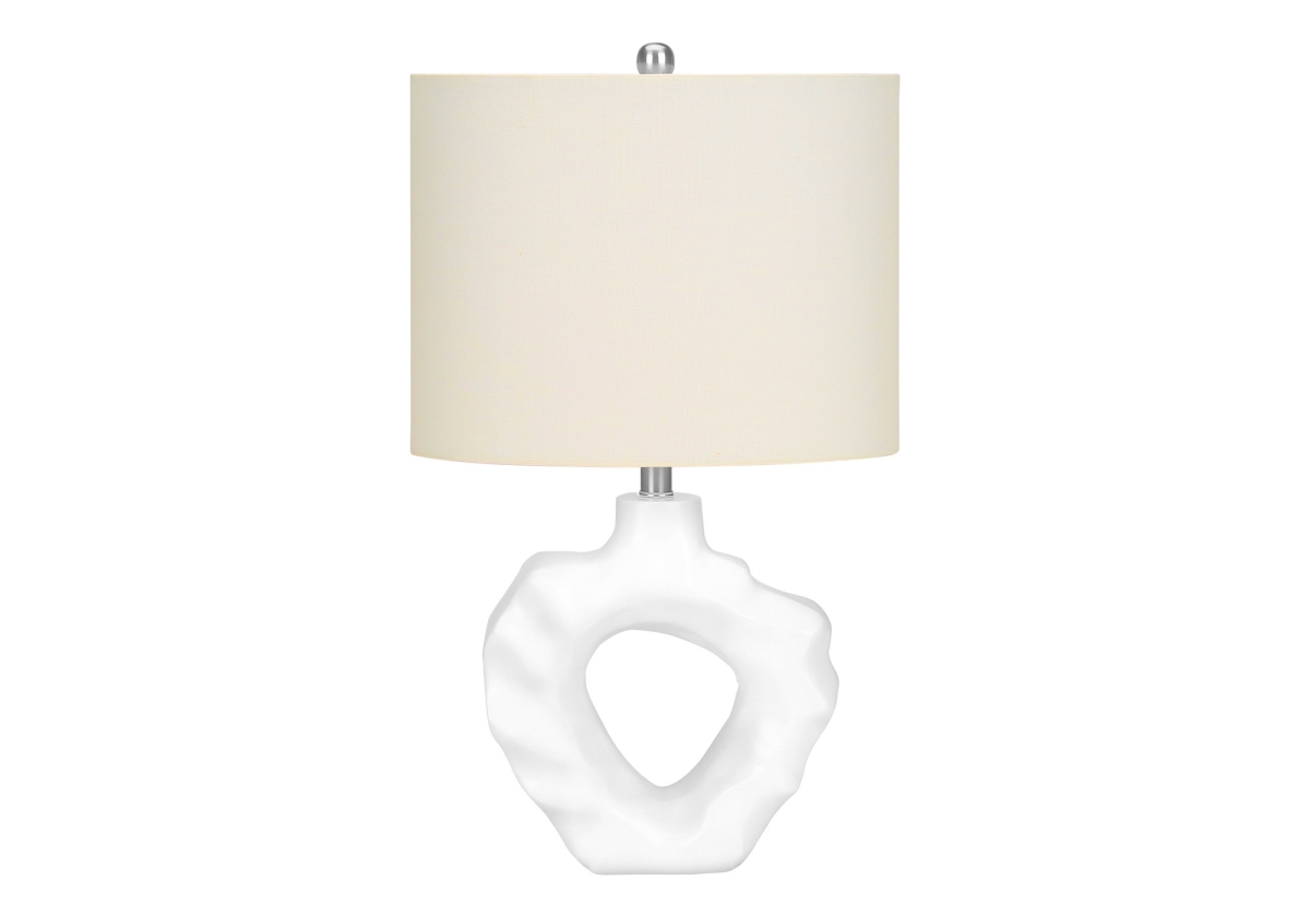 545865 25 in. Novelty Table Lamp with Cream Drum Shade, Cream