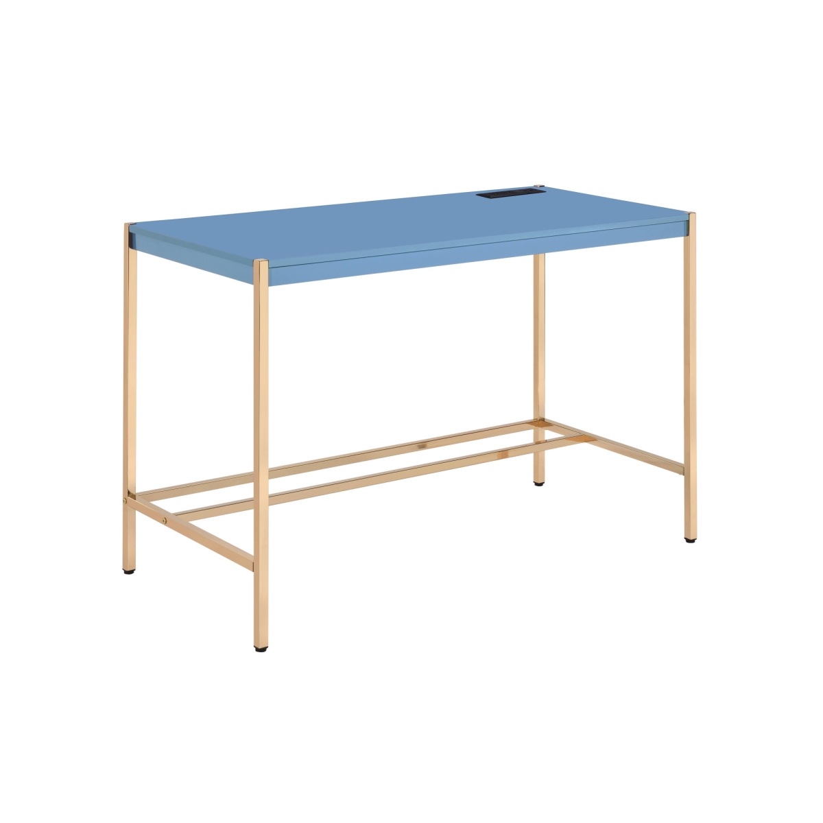 491506 42 in. Writing Desk, Navy Blue & Gold