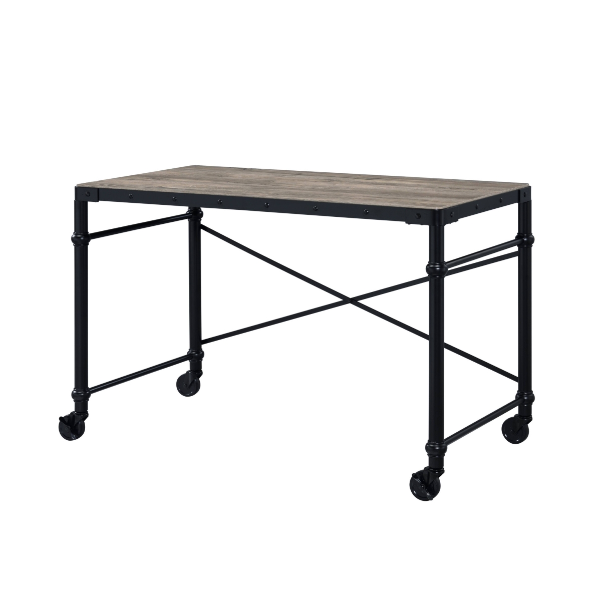 47 in. Writing Desk, Brown & Black