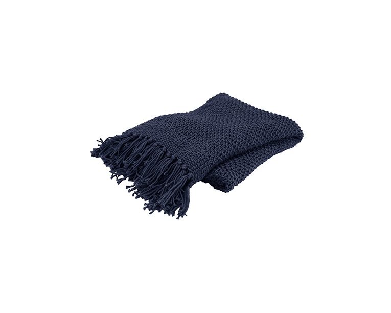 Indigo Woven 100 Percent Cotton Throw Blanket