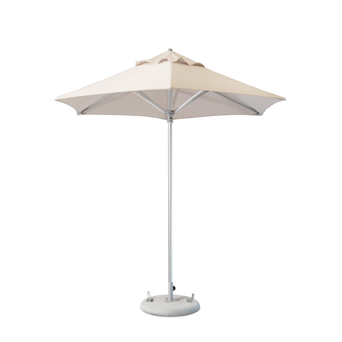 9 ft. Ecru Polyester Round Market Patio Umbrella