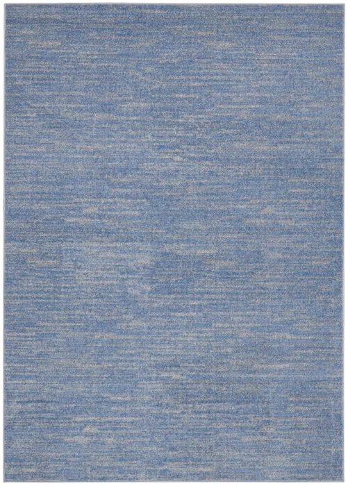 6 x 9 ft. Blue & Grey Striped Non Skid Indoor & Outdoor Rectangle Area Rug