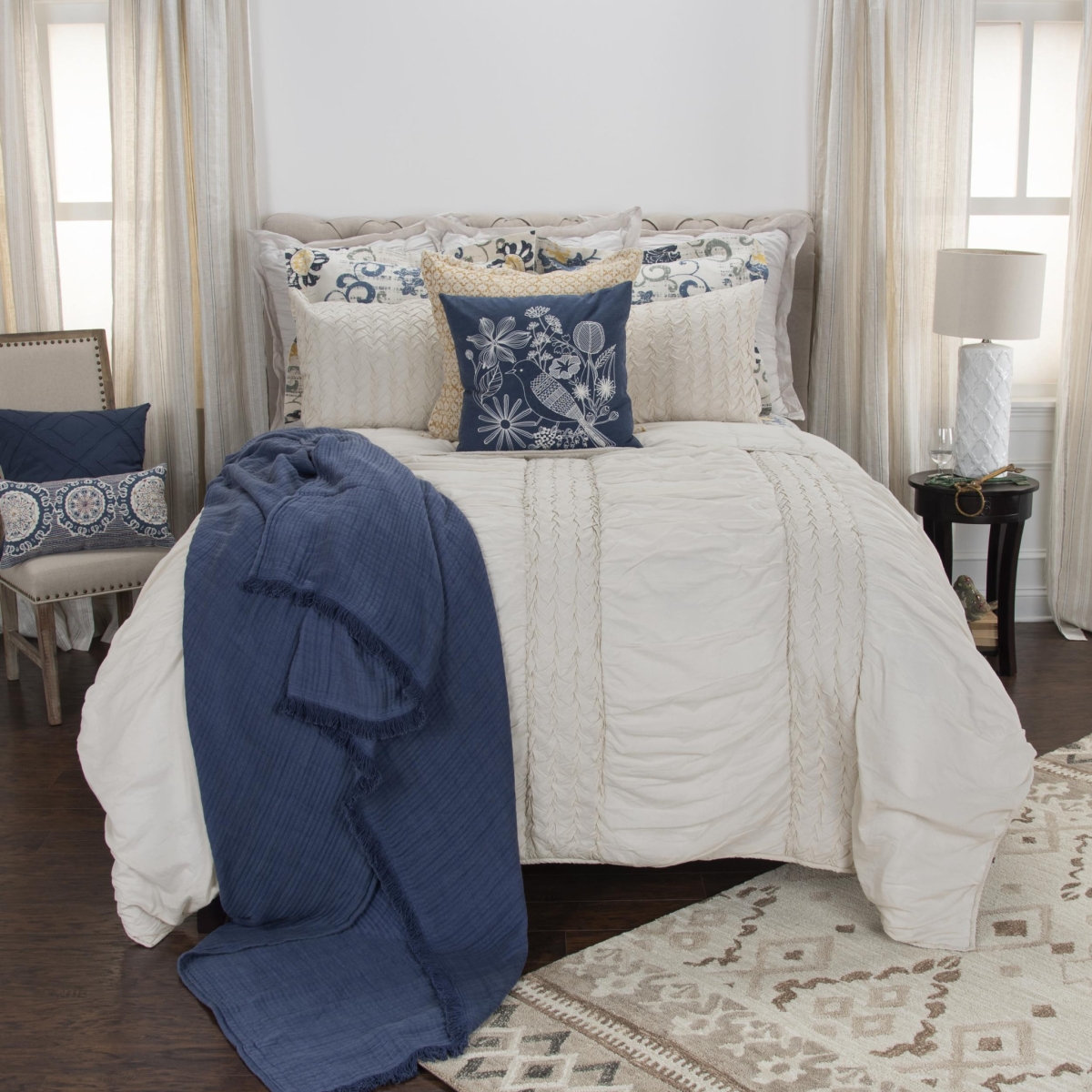 Natural King Size 100 Percent Cotton 300 Thread Count Machine Washable Down Alternative Comforter