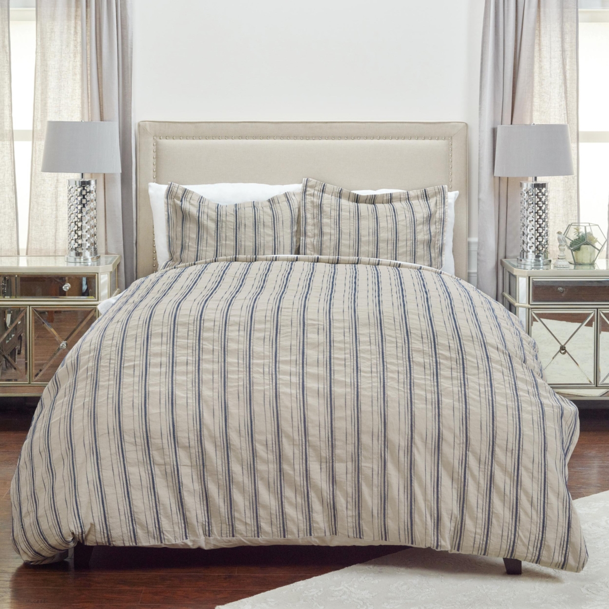 Natural King Size Linen 300 Thread Count Dry Clean Only Duvet Cover