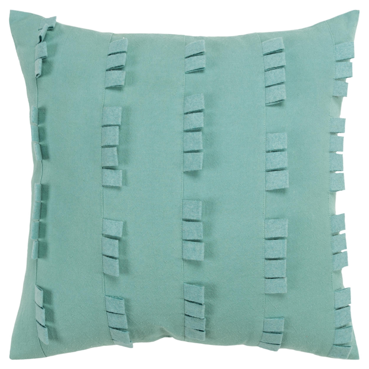 20 in. Aqua Cotton Pillow