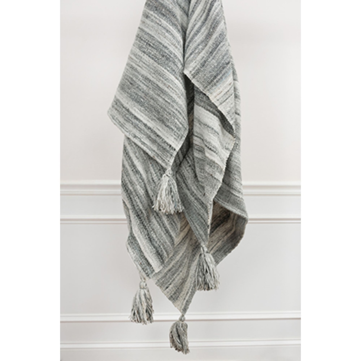 Grey Woven 100 Percent PET Throw Blanket