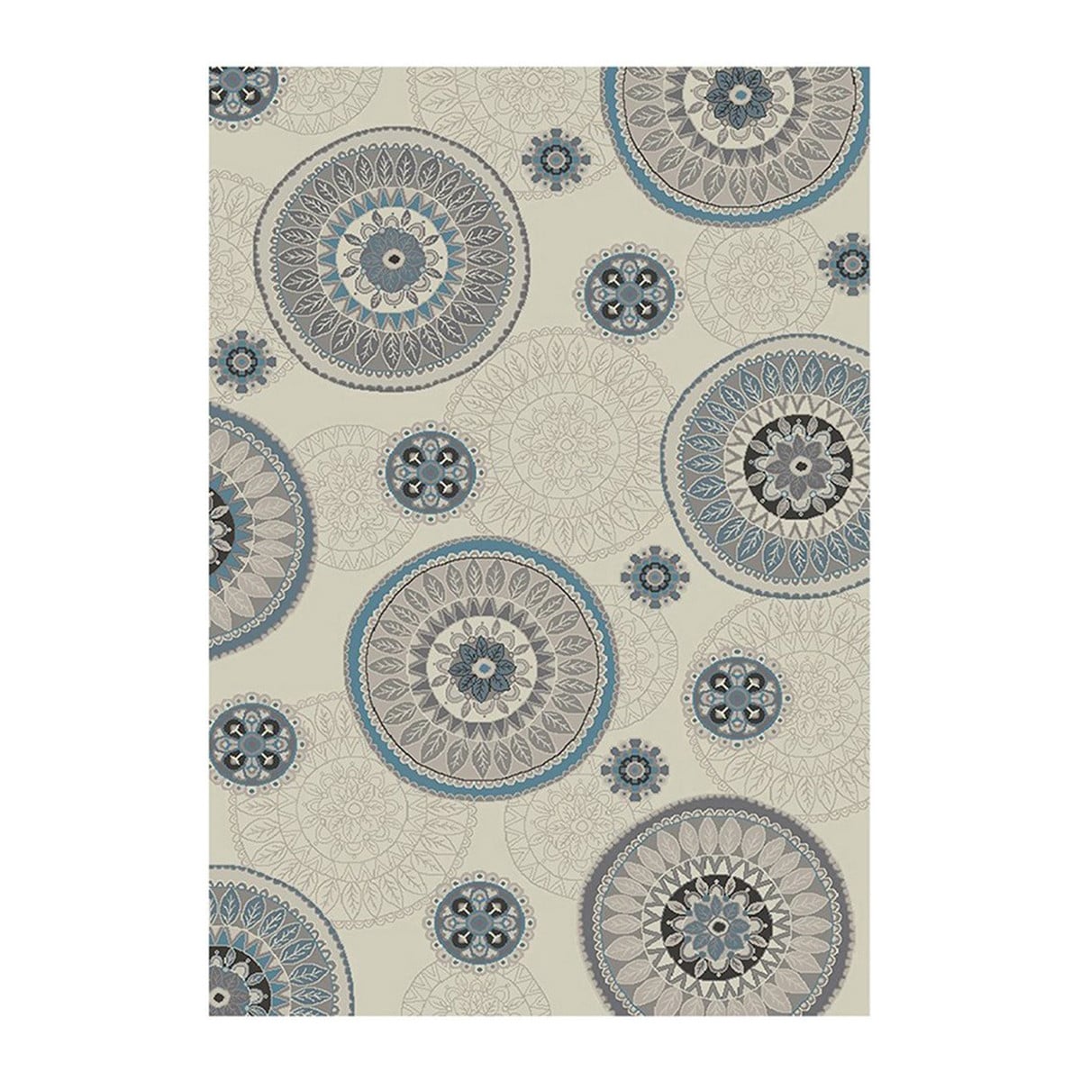 552153 8 x 10 ft. Ivory & Grey Geometric Rectangle Area Rug
