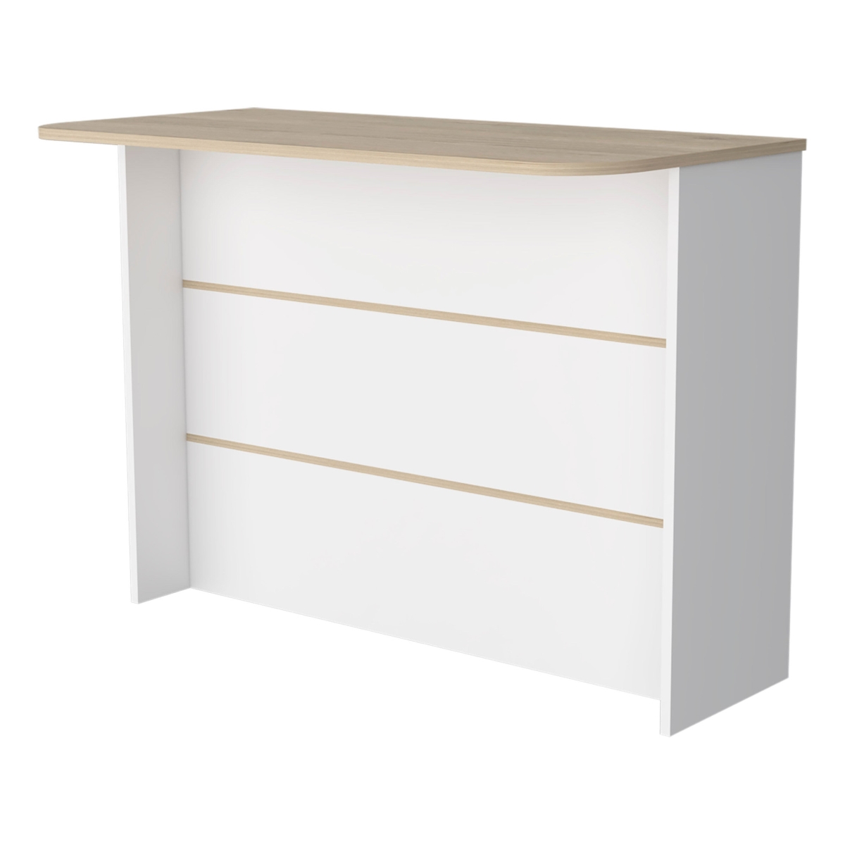530196 White Kitchen Island with Storage