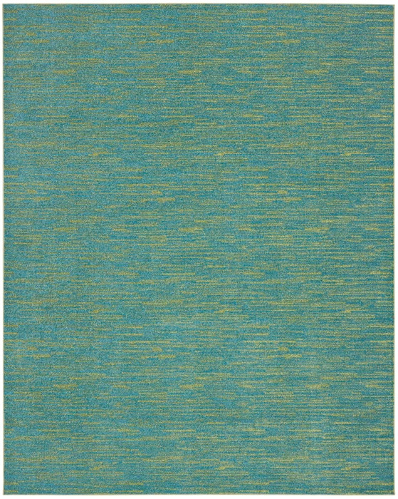 479457 7 x 10 ft. Blue & Green Striped Non Skid Indoor & Outdoor Rectangle Area Rug