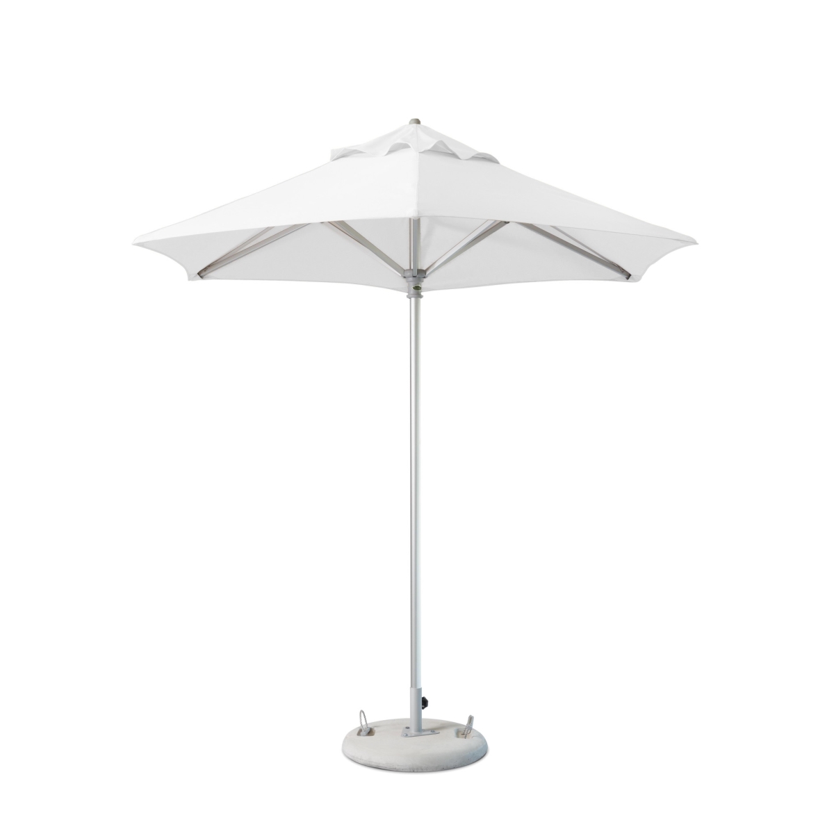 9 ft. White Polyester Round Market Patio Umbrella