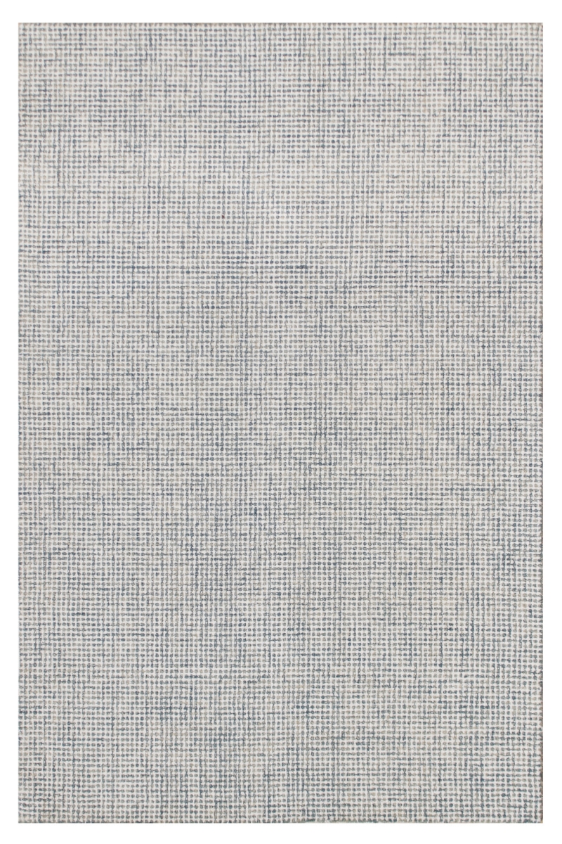 8 x 10 ft. Blue & Ivory Wool Abstract Hand Tufted Rectangle Area Rug
