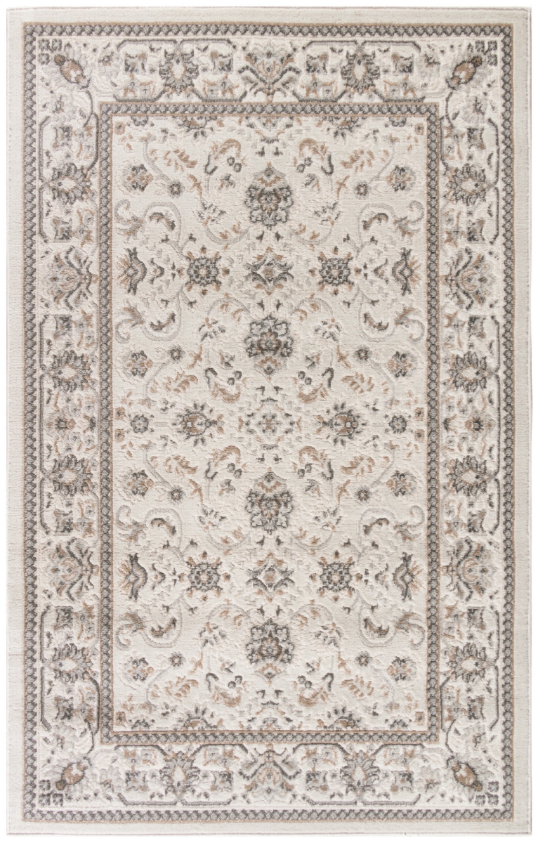 4 x 6 ft. Cream Floral Distressed Rectangle Area Rug