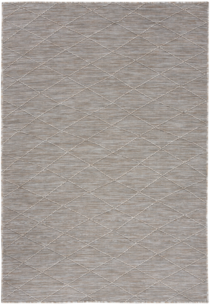 4 x 6 ft. Grey Geometric Power Loom Non Skid Rectangle Area Rug