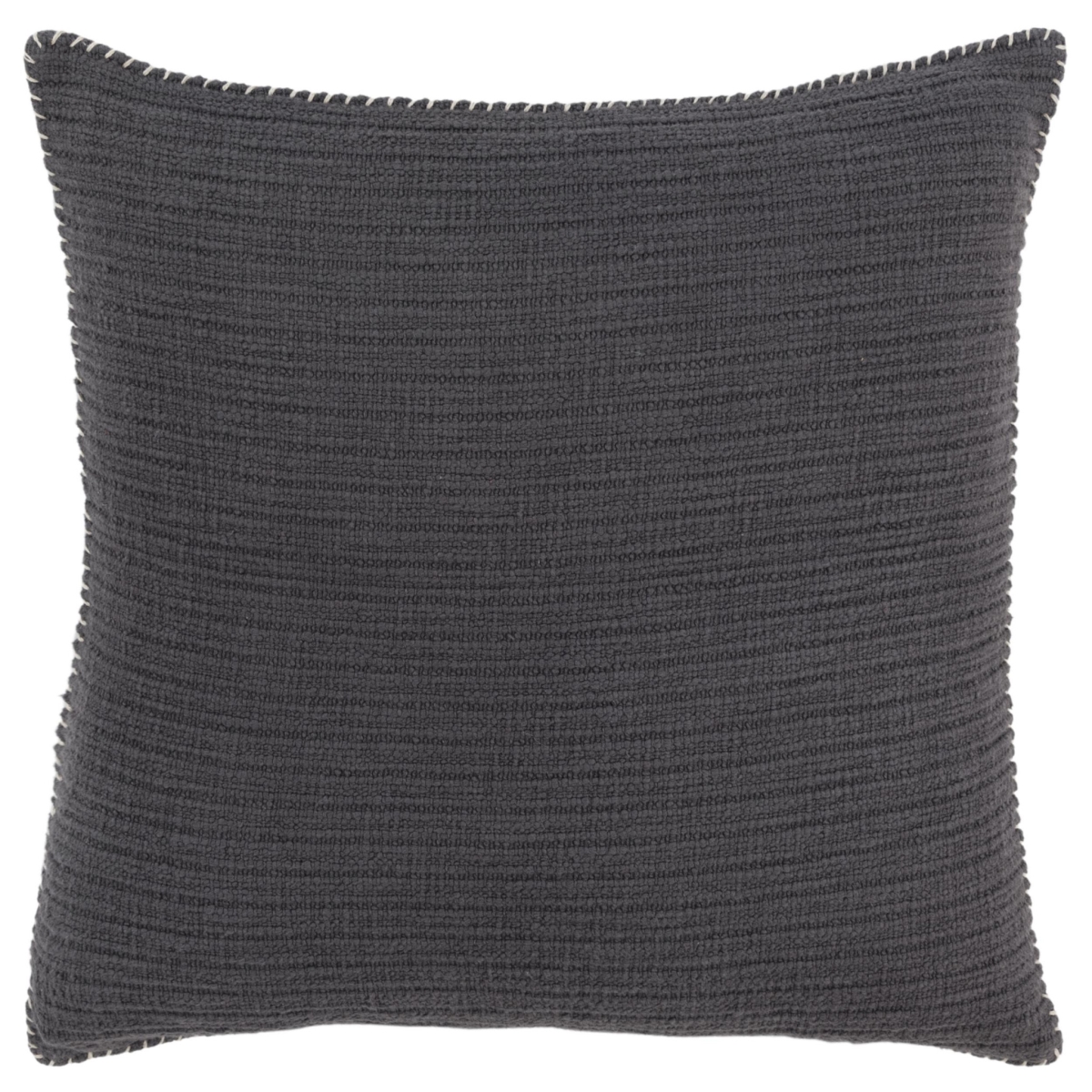 22 in. Charcoal Cotton Pillow