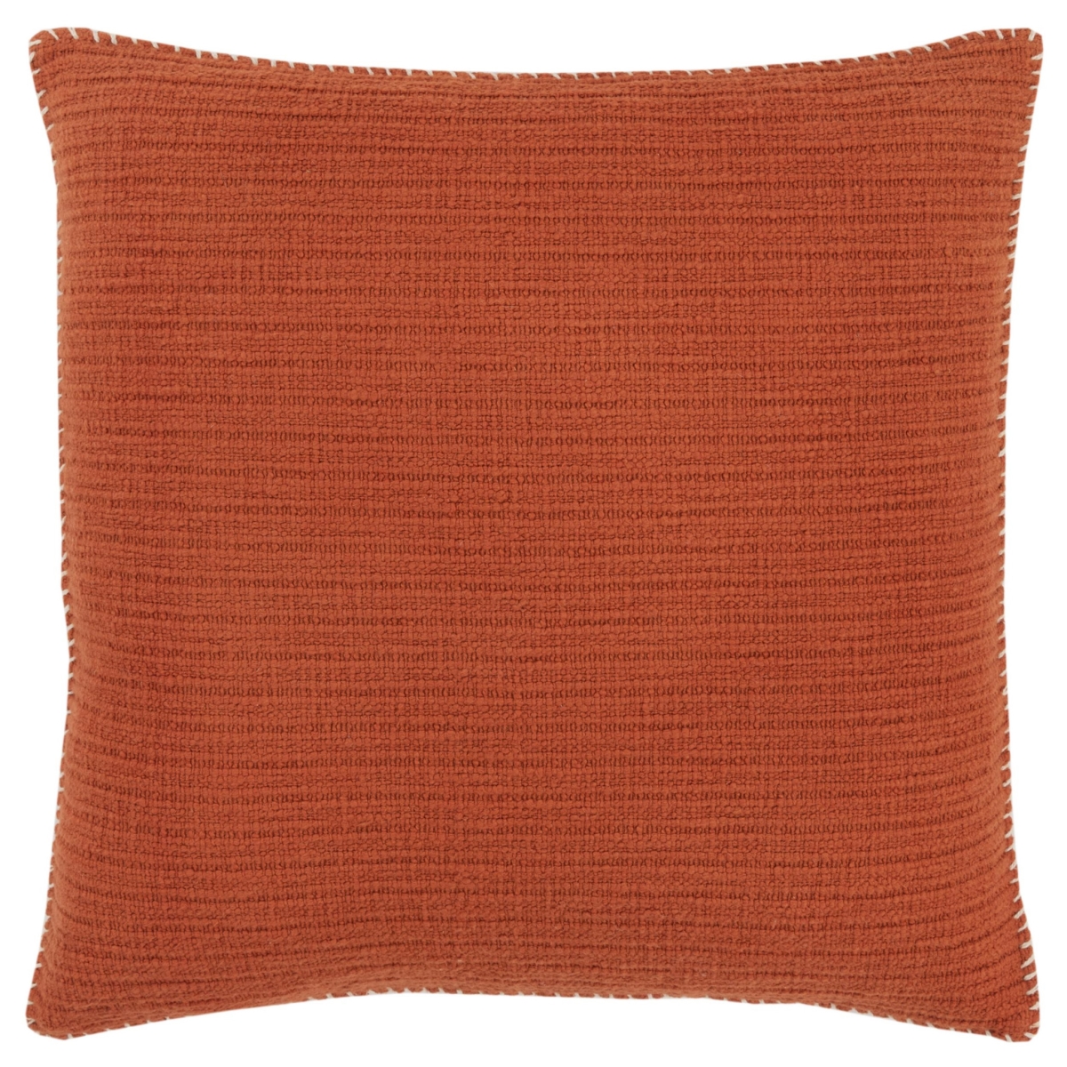 22 in. Orange Cotton Pillow