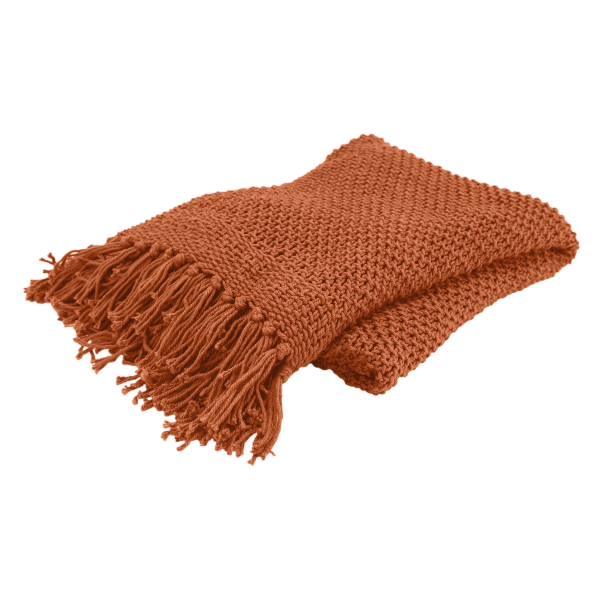 Orange Woven 100 Percent Cotton Throw Blanket