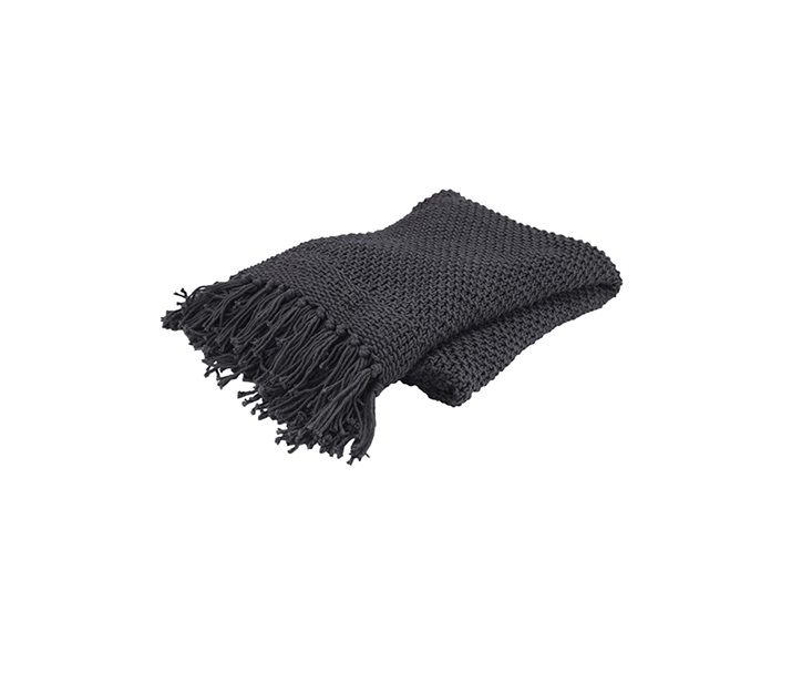 Blue & Grey Woven 100 Percent Cotton Throw Blanket