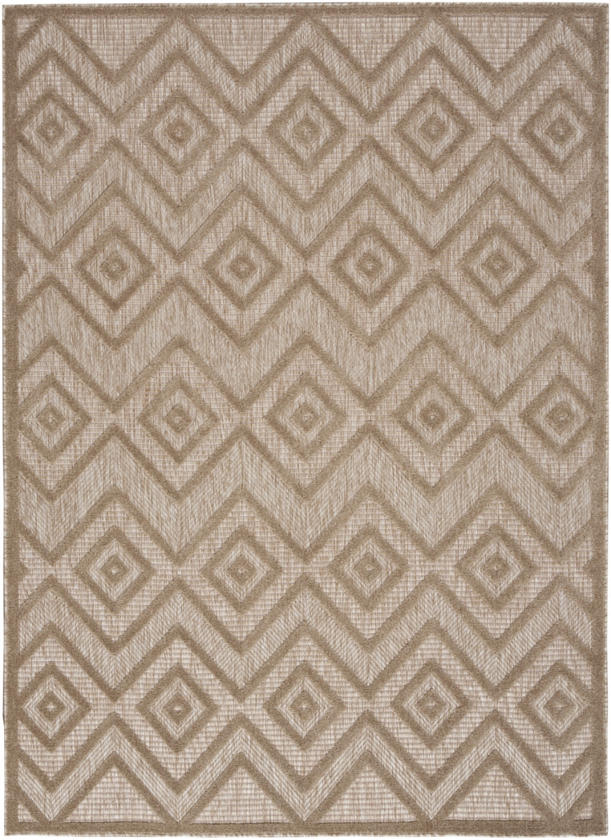 6 x 9 ft. Natural & Beige Argyle Indoor & Outdoor Rectangle Area Rug