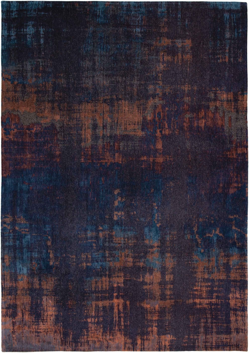 548730 5 x 7 ft. Non Skid Rectangle Area Rug, Blue & Brown