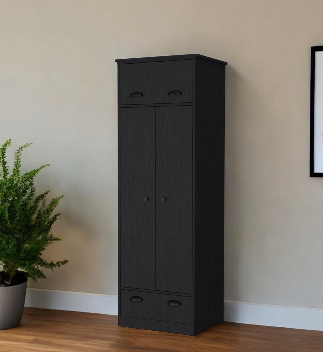 534919 23 in. Black Drawer Combo Dresser
