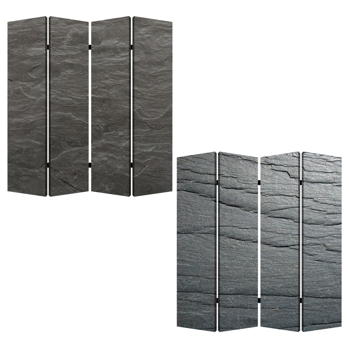 274662 84 x 84 in. Multi Color Wood Canvas Black Slate Screen