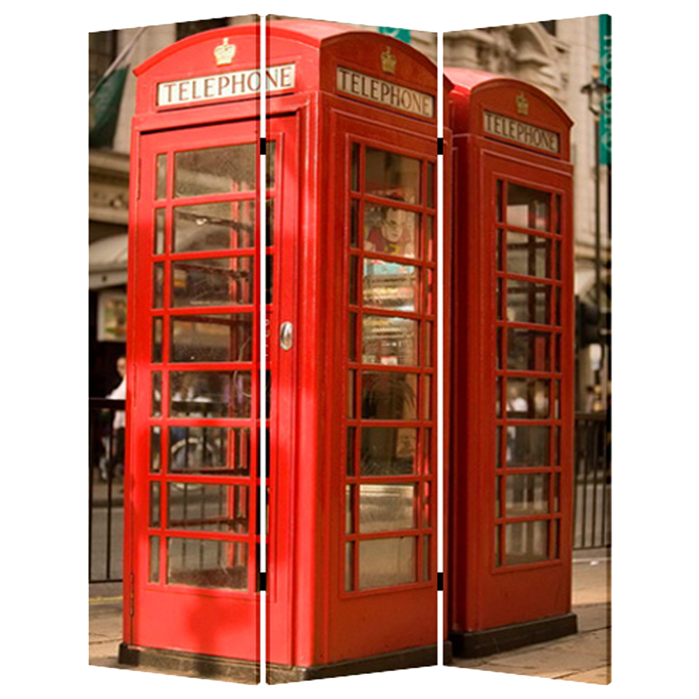 274865 48 x 72 in. Multi Color Wood Canvas London Screen