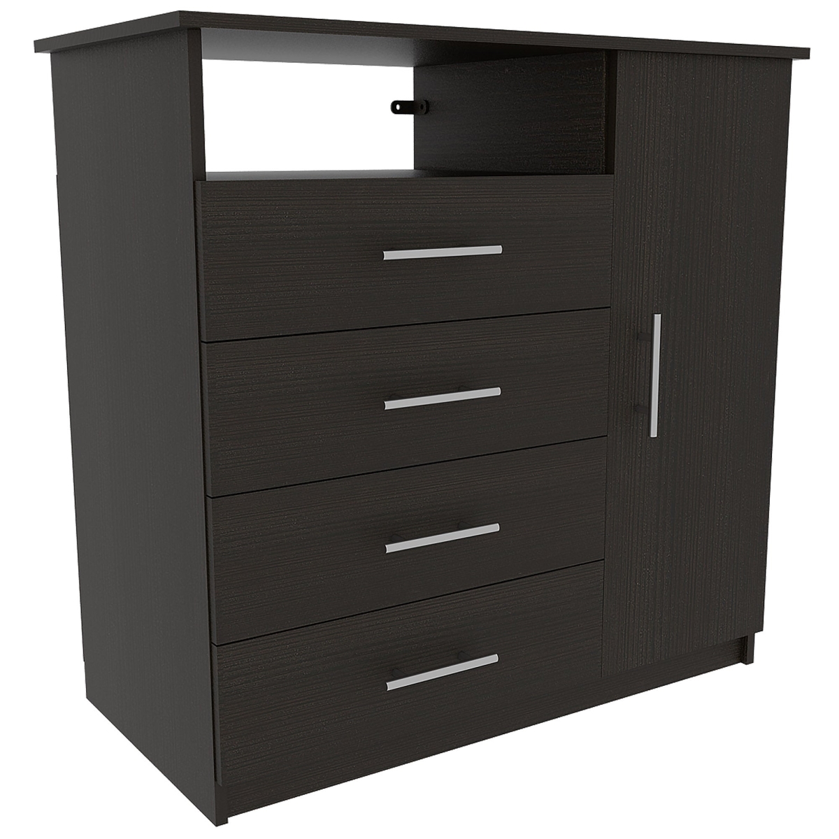 534941 36 in. Black Four Drawer Dresser