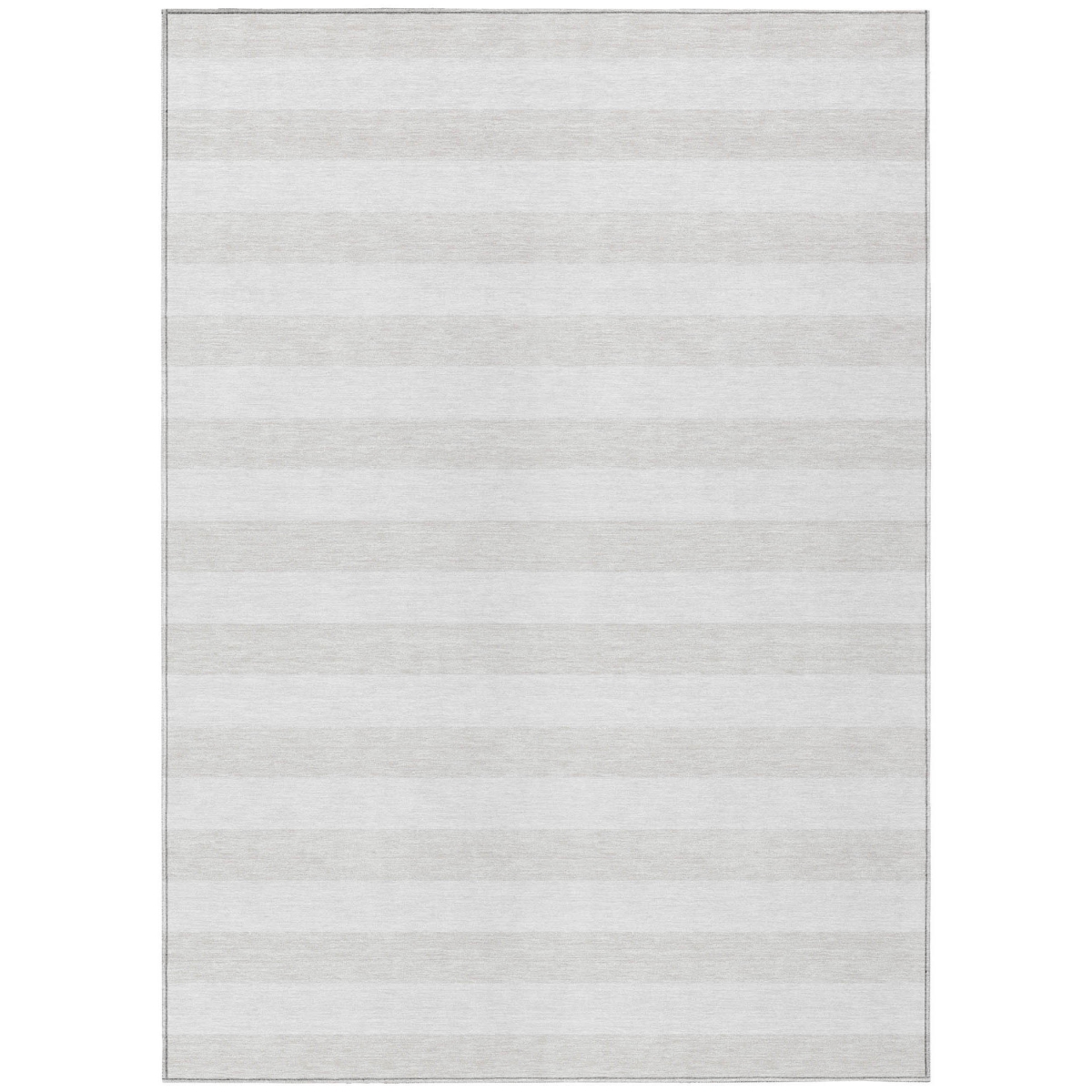 560856 5 x 8 ft. Ivory Striped Washable Non Skid Indoor Outdoor Rectangle Machine Woven Area Rug