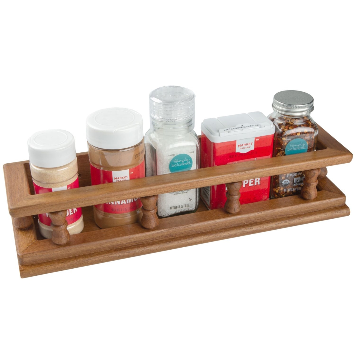 Picture of HomeRoots 478229 14.00 in. Wall Mounted Wood Spice Rack