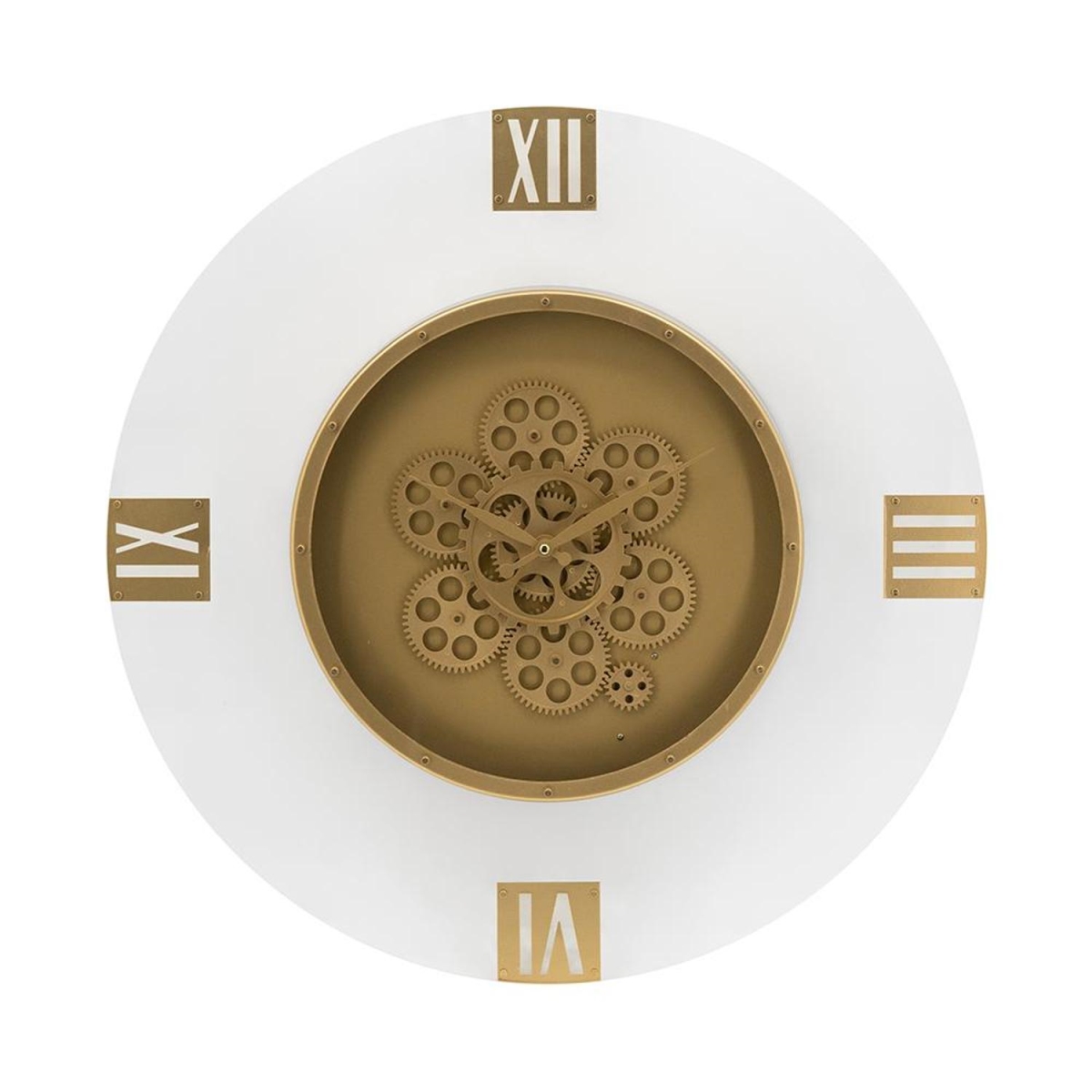 485989 24 in. Circle Gold Acrylic Analog Wall Clock